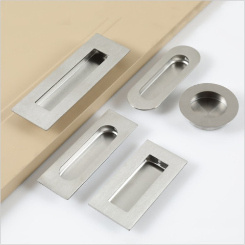 Tay nắm âm tủ inox