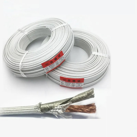 1 Mét Dây điện Amiang chịu nhiệt , Cáp chịu nhiệt, Dây điện chống cháy 0,5 0,75 1 1,5 2,5 4 6 8mm