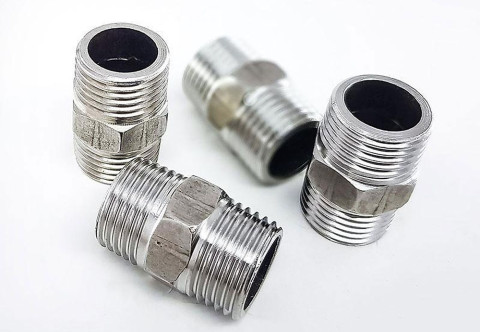 Kép nối đường ống,Ren ngoài,Kép tiện inox