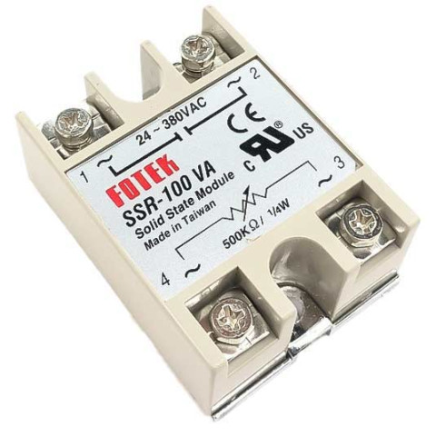Rơle bán dẫn , Fotek 100VA SSR sử dung trong nắp dặt nồi phở